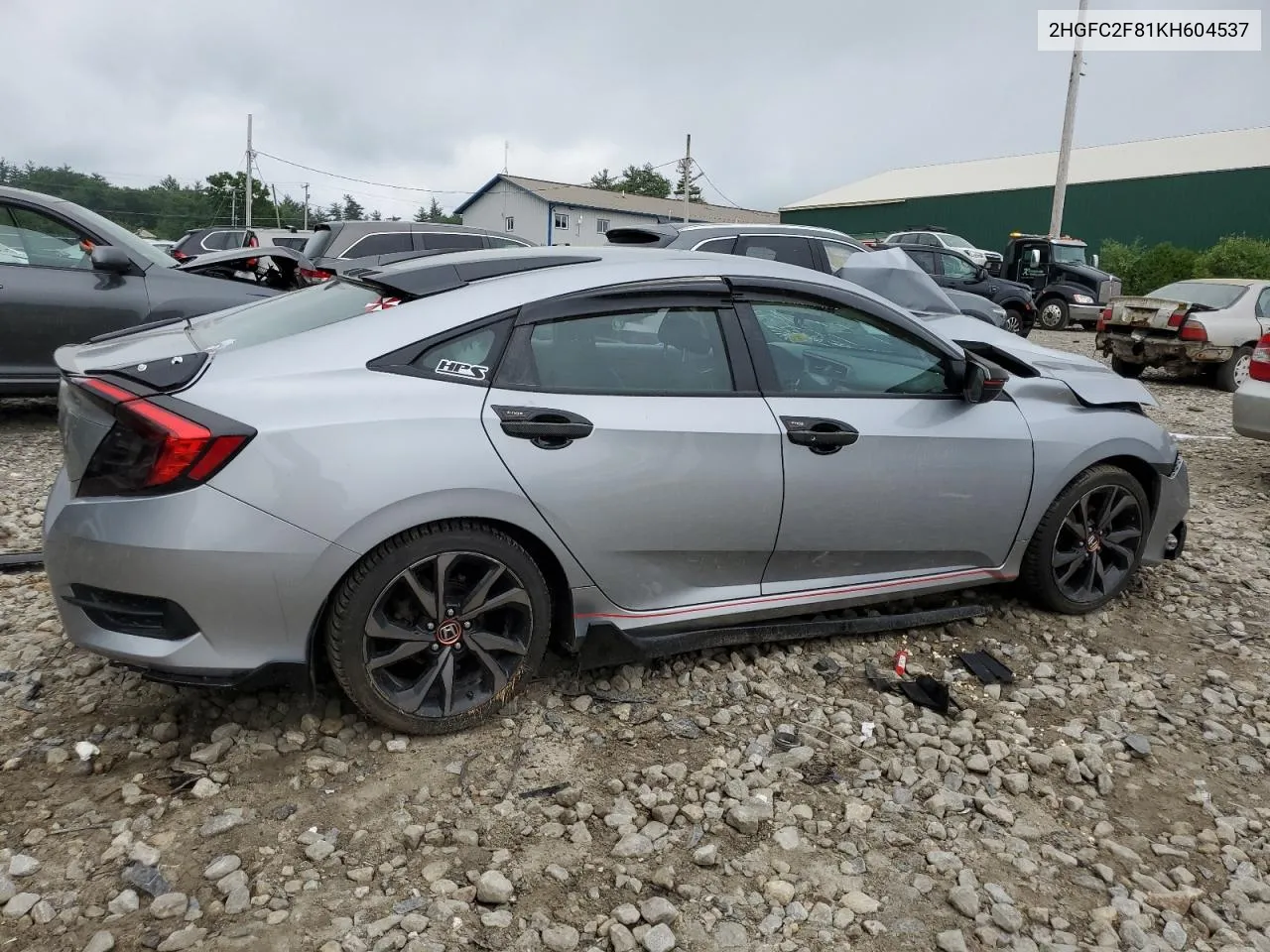 2HGFC2F81KH604537 2019 Honda Civic Sport