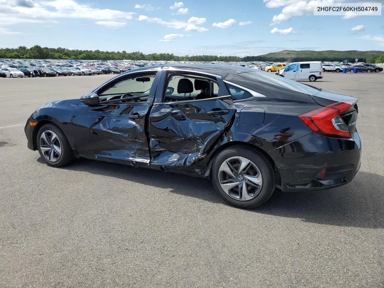 2019 Honda Civic Lx VIN: 2HGFC2F60KH504749 Lot: 57640794