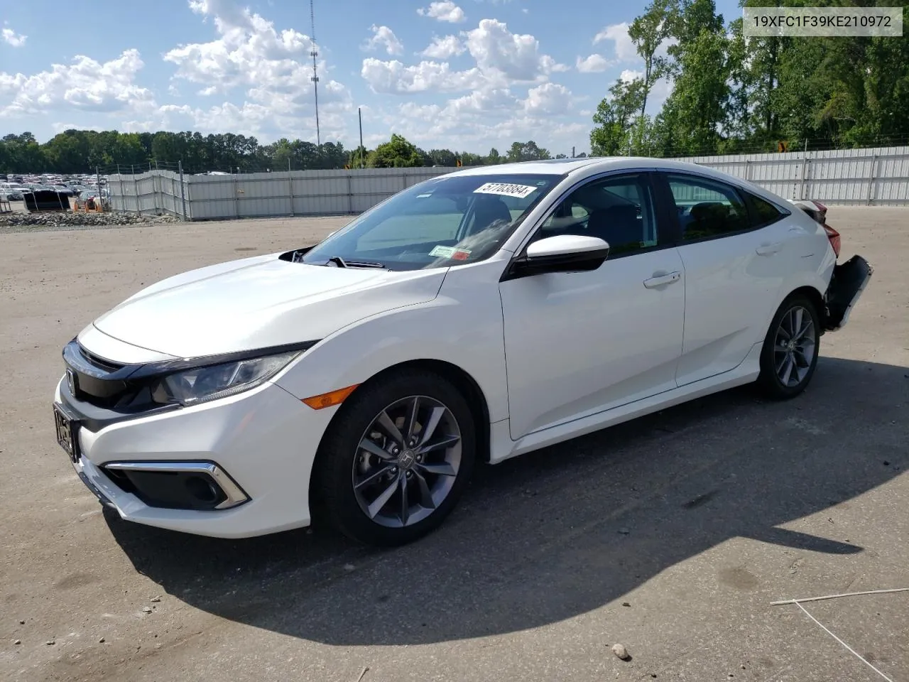 2019 Honda Civic Ex VIN: 19XFC1F39KE210972 Lot: 57703884