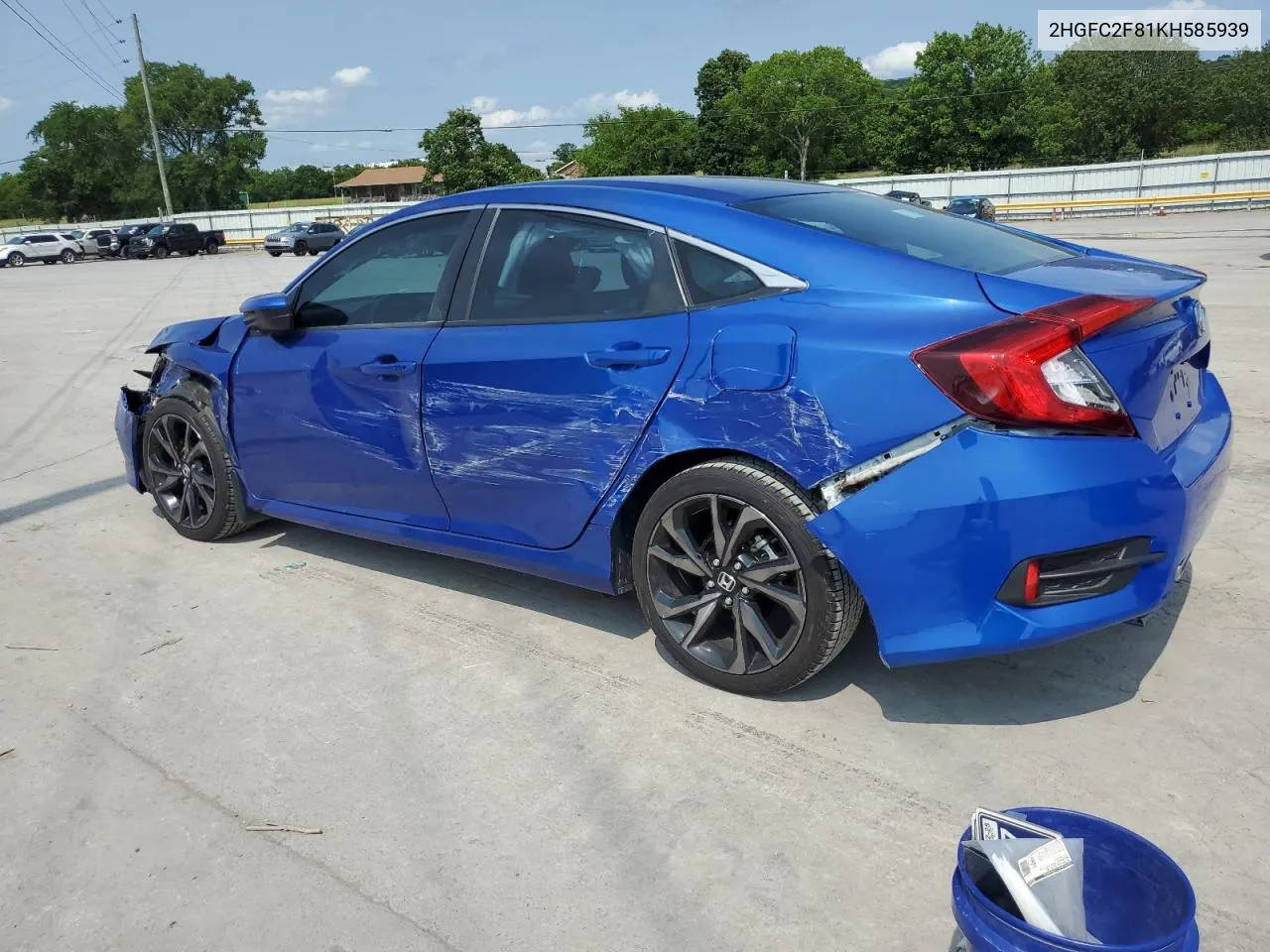 2019 Honda Civic Sport VIN: 2HGFC2F81KH585939 Lot: 57983464