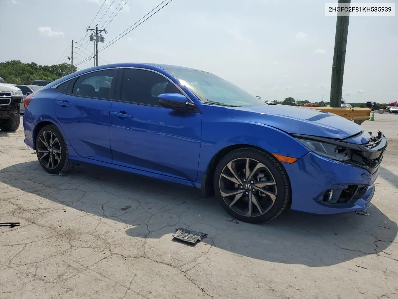 2019 Honda Civic Sport VIN: 2HGFC2F81KH585939 Lot: 57983464