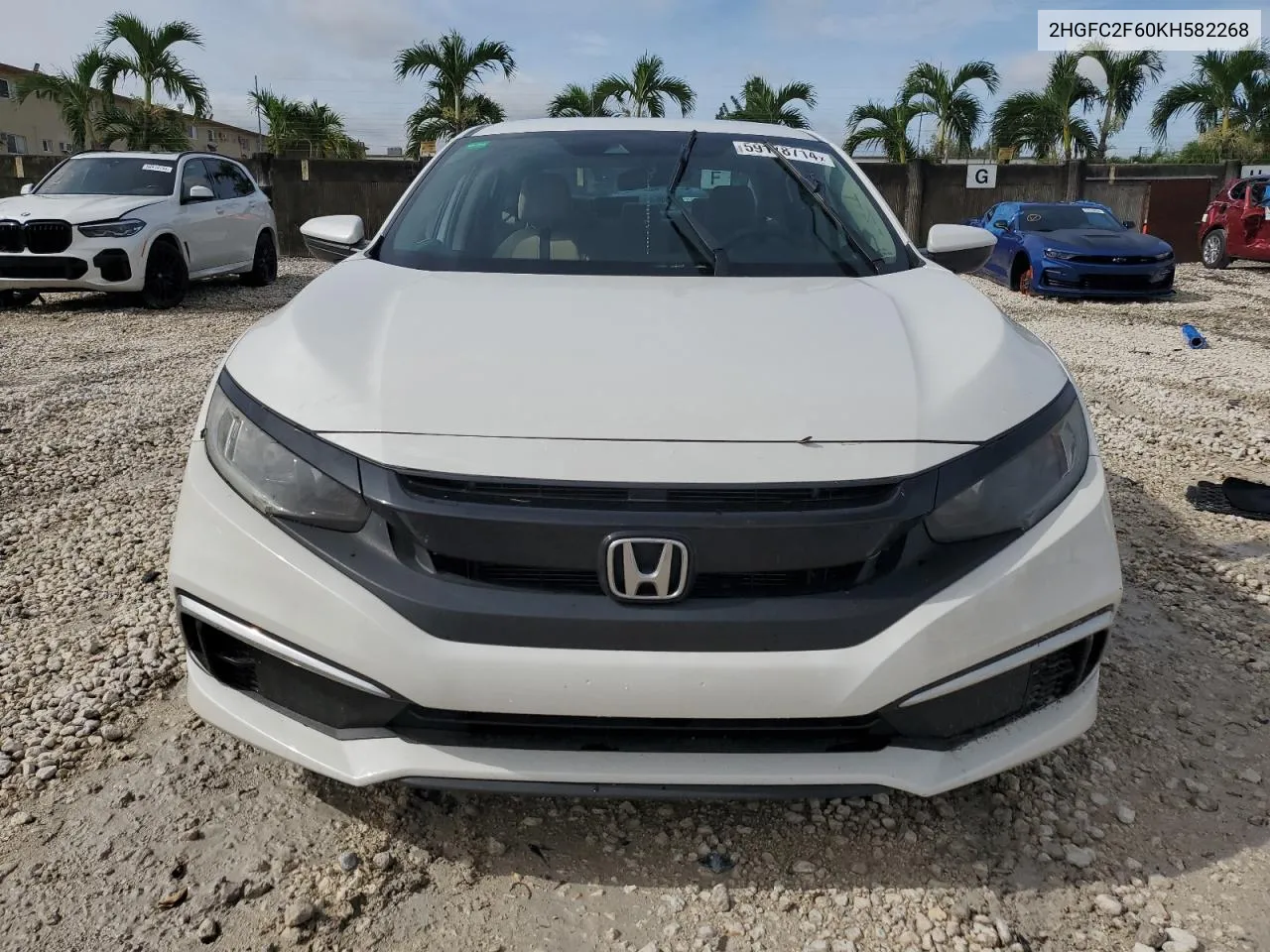 2019 Honda Civic Lx VIN: 2HGFC2F60KH582268 Lot: 59178714