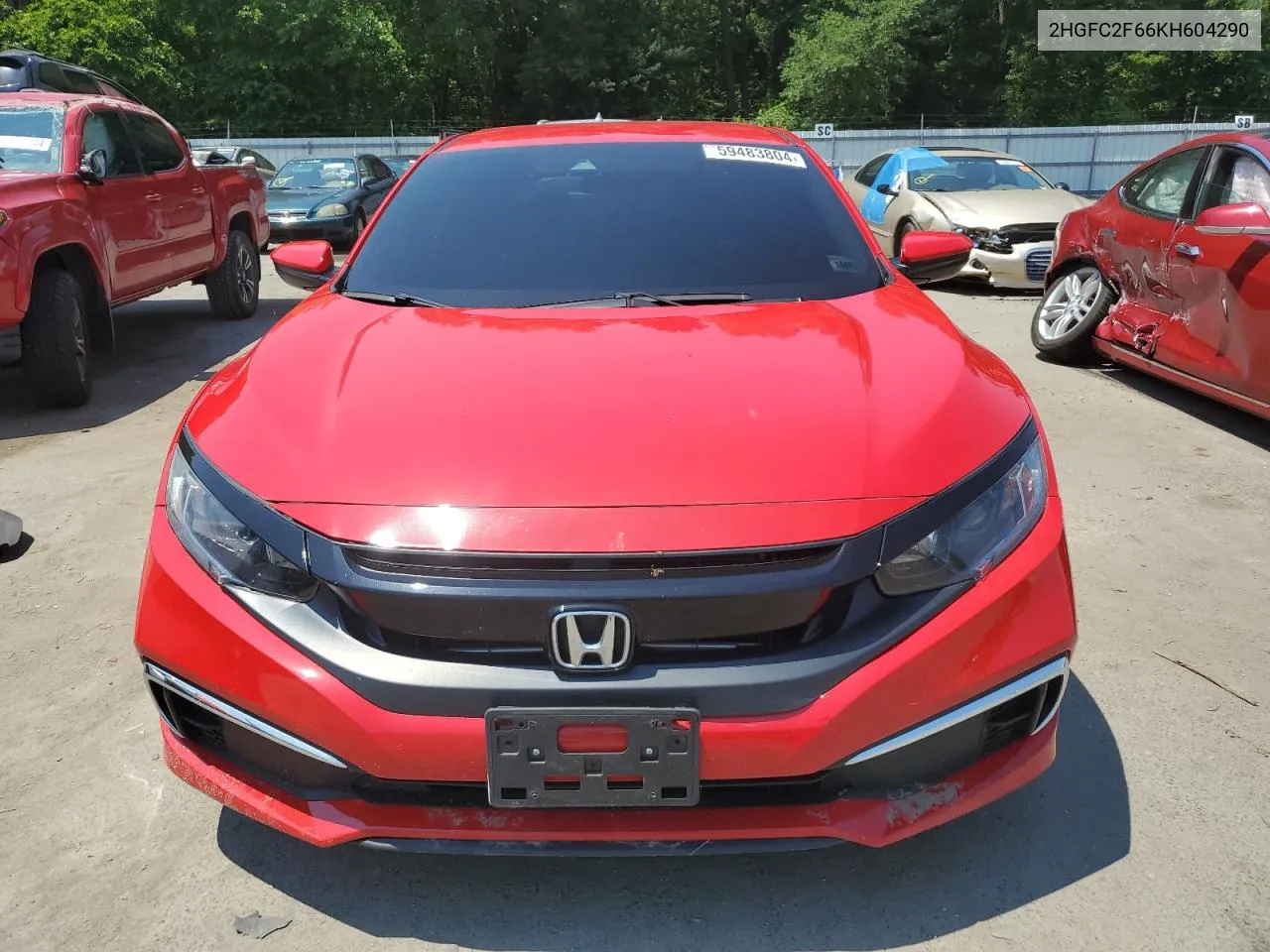 2HGFC2F66KH604290 2019 Honda Civic Lx