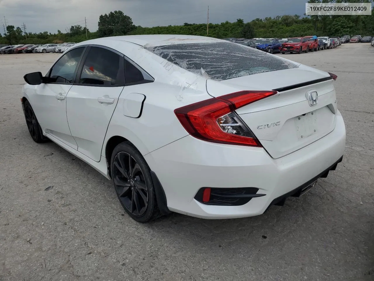 2019 Honda Civic Sport VIN: 19XFC2F89KE012409 Lot: 60088314