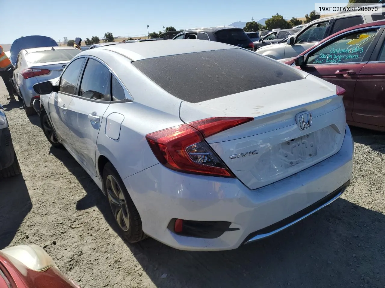 2019 Honda Civic Lx VIN: 19XFC2F6XKE205070 Lot: 60546814