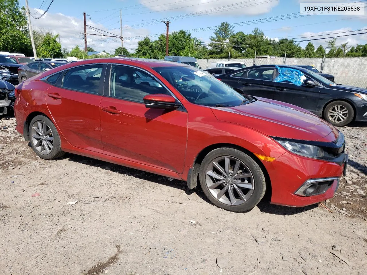 2019 Honda Civic Ex VIN: 19XFC1F31KE205538 Lot: 60779844