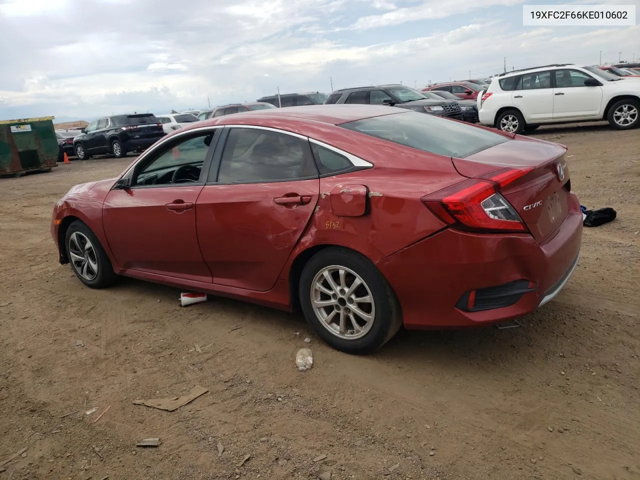 2019 Honda Civic Lx VIN: 19XFC2F66KE010602 Lot: 61347374