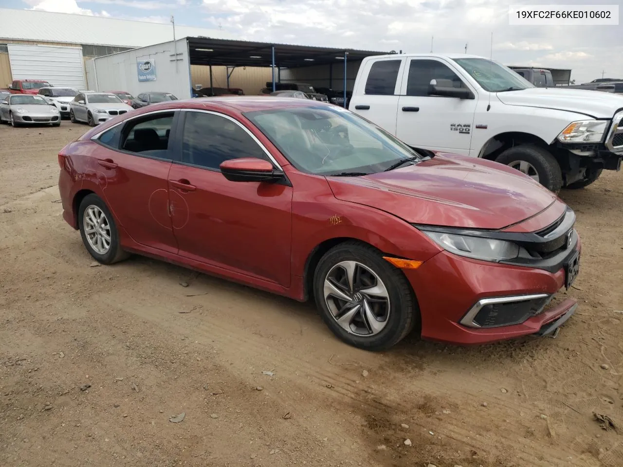 2019 Honda Civic Lx VIN: 19XFC2F66KE010602 Lot: 61347374