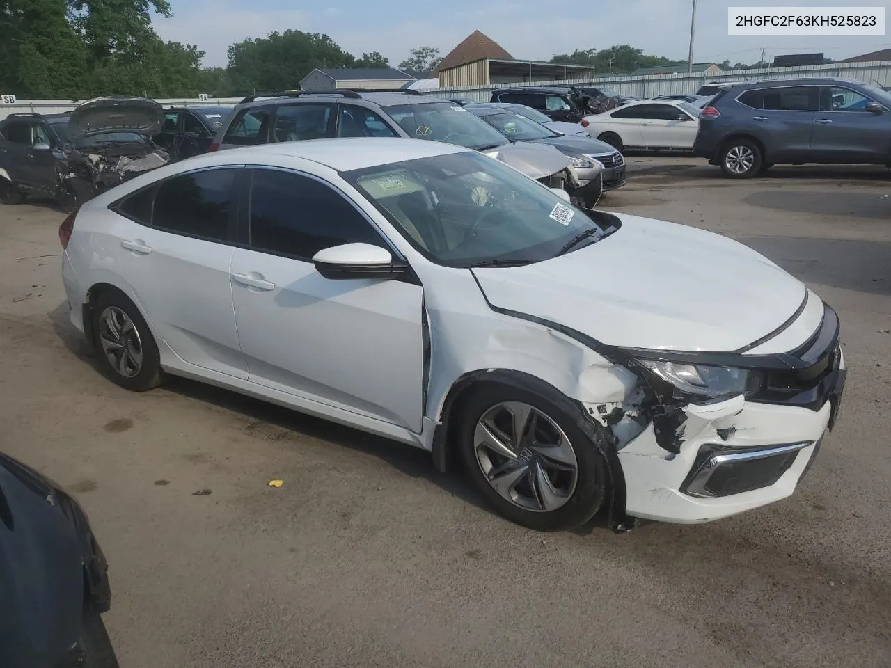 2HGFC2F63KH525823 2019 Honda Civic Lx