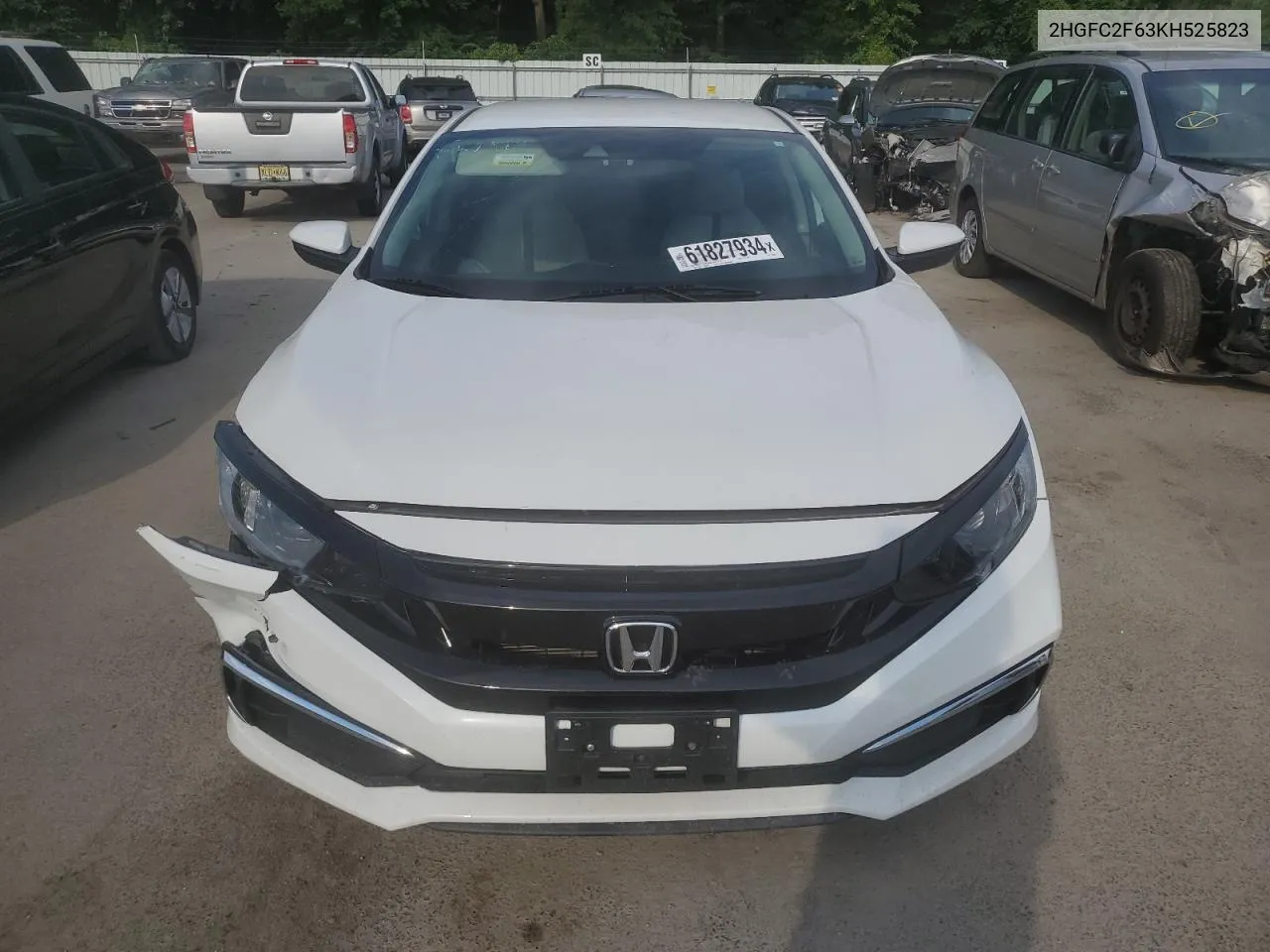 2019 Honda Civic Lx VIN: 2HGFC2F63KH525823 Lot: 61827934