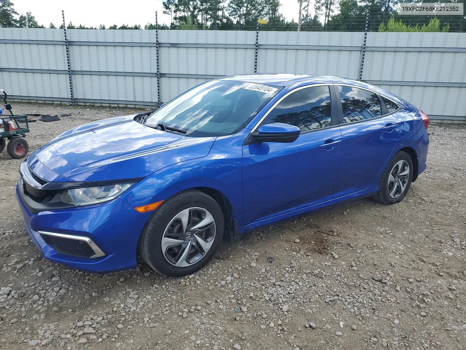 2019 Honda Civic Lx VIN: 19XFC2F68KE212552 Lot: 62045104