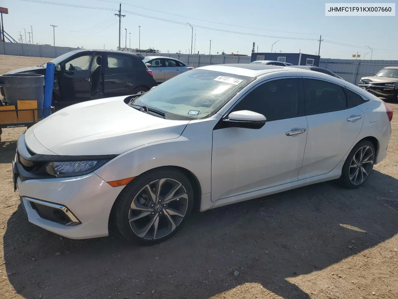 2019 Honda Civic Touring VIN: JHMFC1F91KX007660 Lot: 62400634