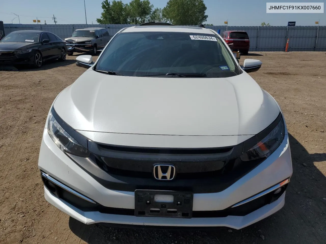 2019 Honda Civic Touring VIN: JHMFC1F91KX007660 Lot: 62400634