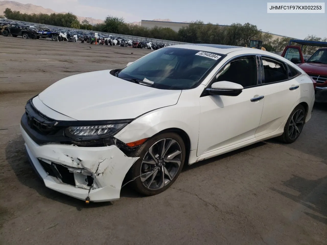 2019 Honda Civic Touring VIN: JHMFC1F97KX002253 Lot: 62948384