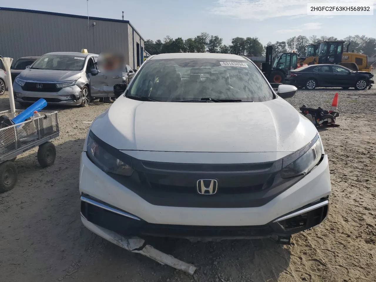 2HGFC2F63KH568932 2019 Honda Civic Lx