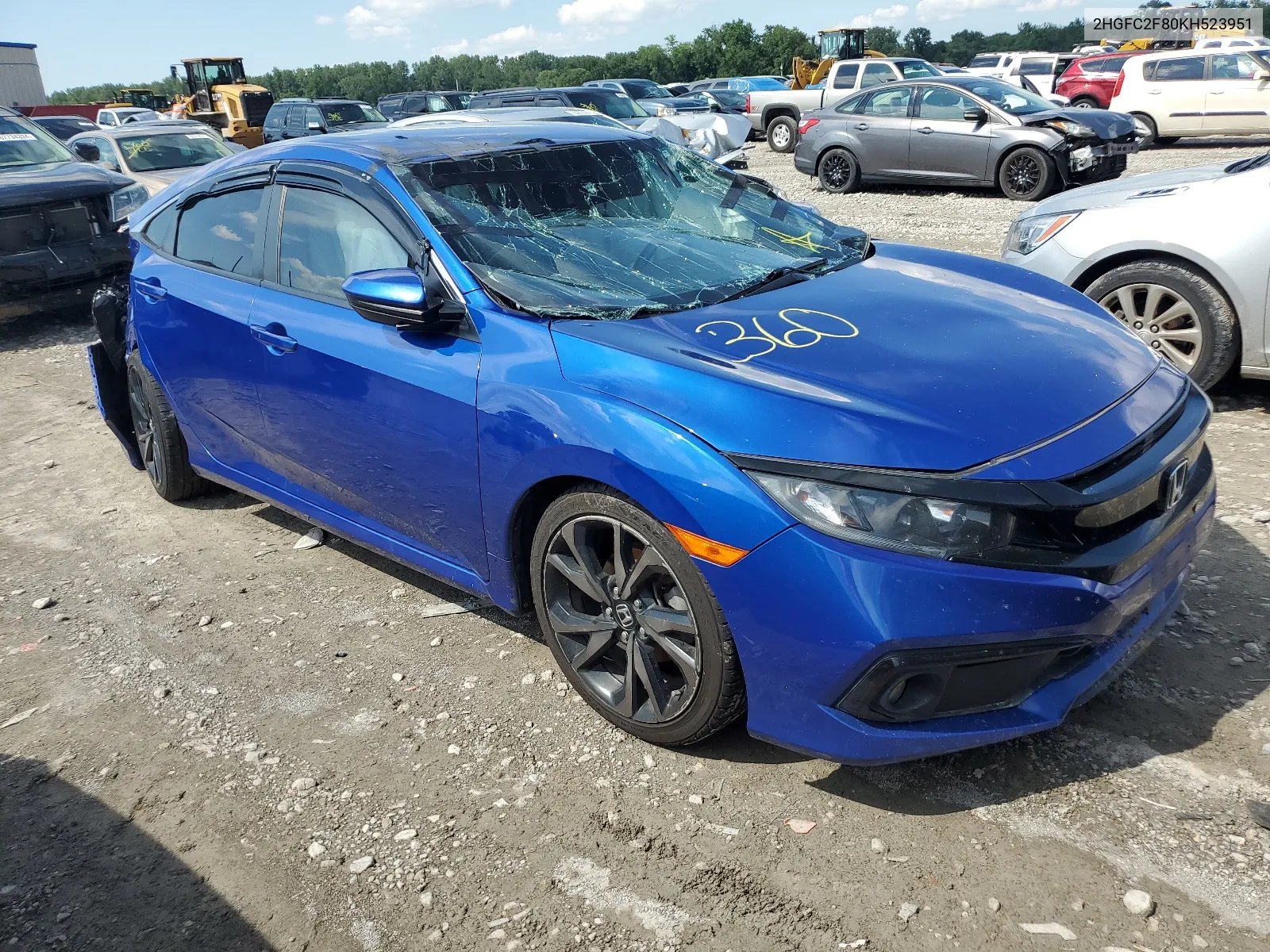 2019 Honda Civic Sport VIN: 2HGFC2F80KH523951 Lot: 63472204