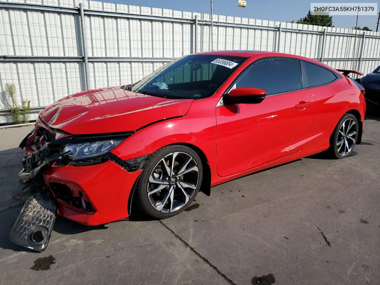 2019 Honda Civic Si VIN: 2HGFC3A55KH751379 Lot: 65386884