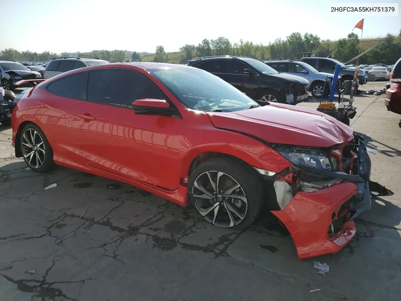 2019 Honda Civic Si VIN: 2HGFC3A55KH751379 Lot: 65386884