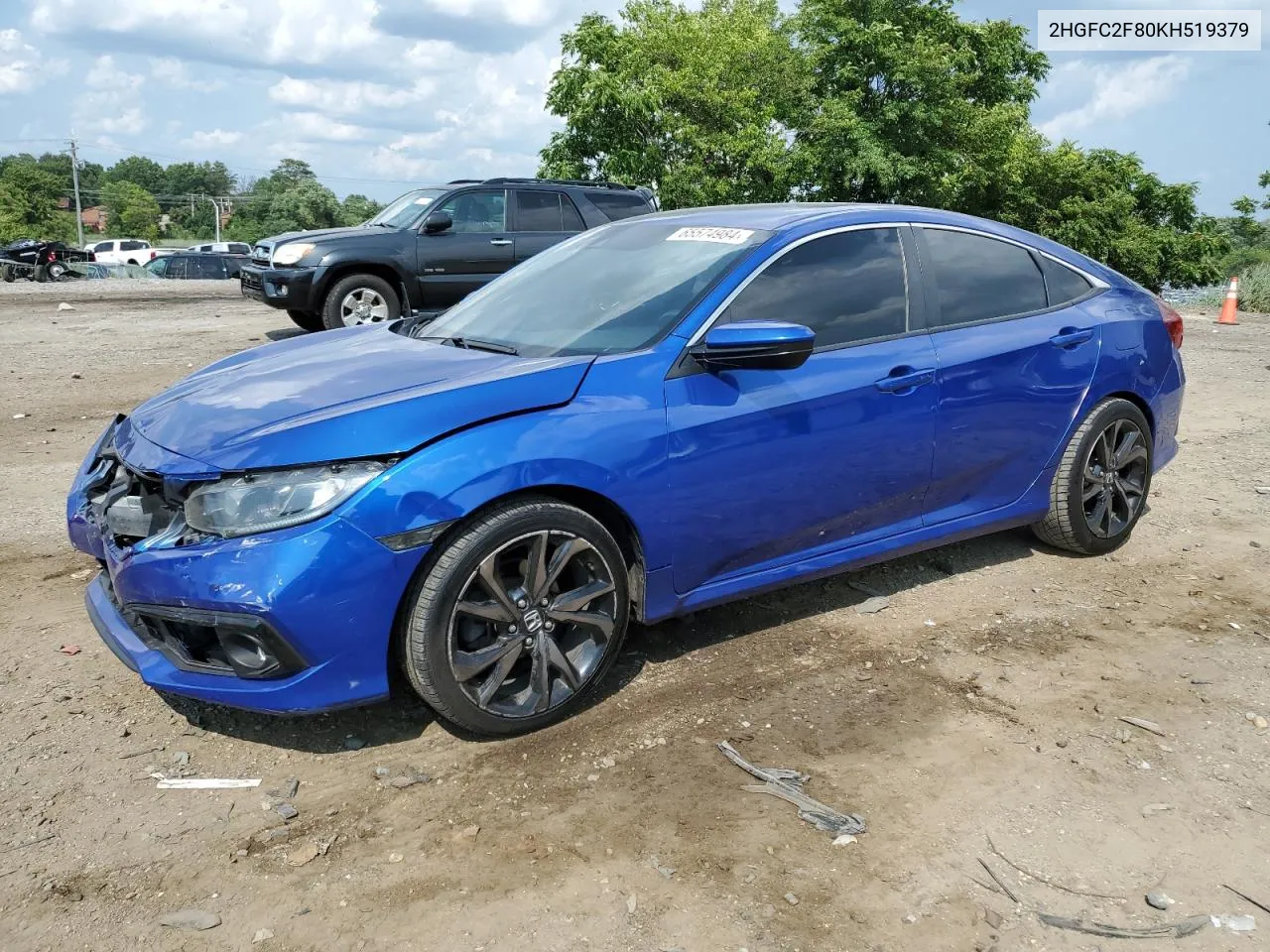 2019 Honda Civic Sport VIN: 2HGFC2F80KH519379 Lot: 65574984