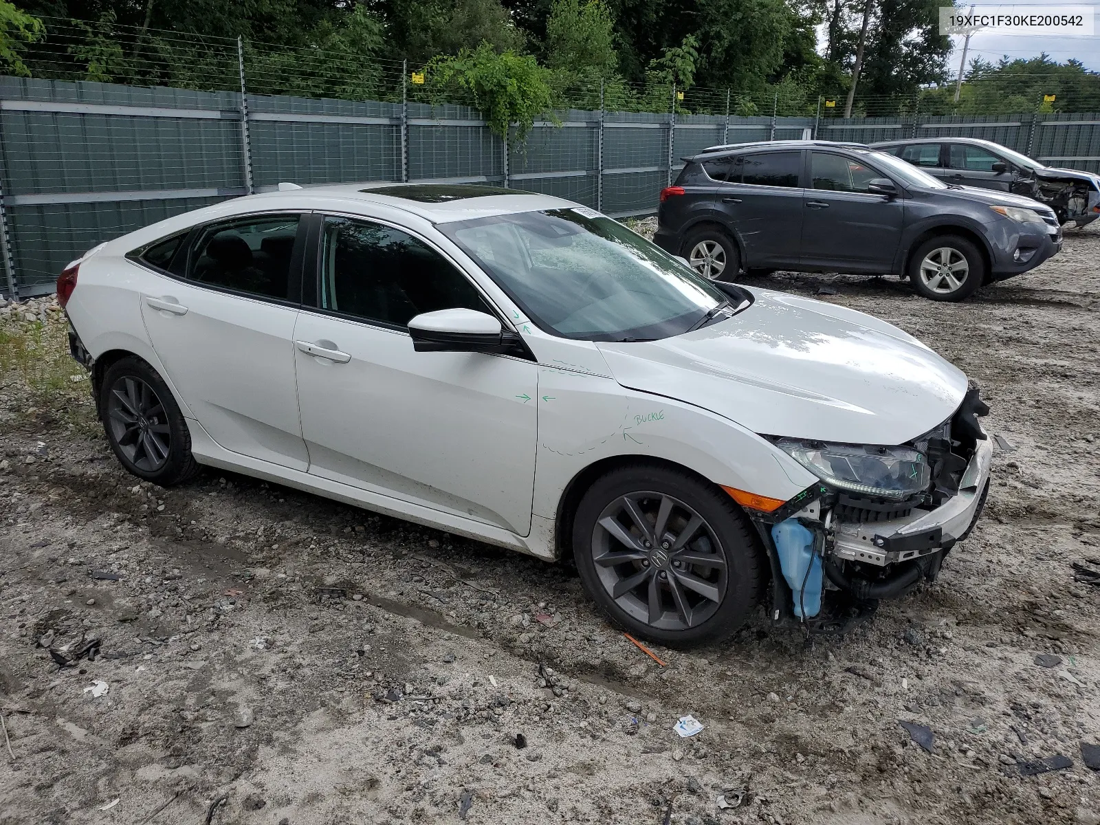 2019 Honda Civic Ex VIN: 19XFC1F30KE200542 Lot: 65619424