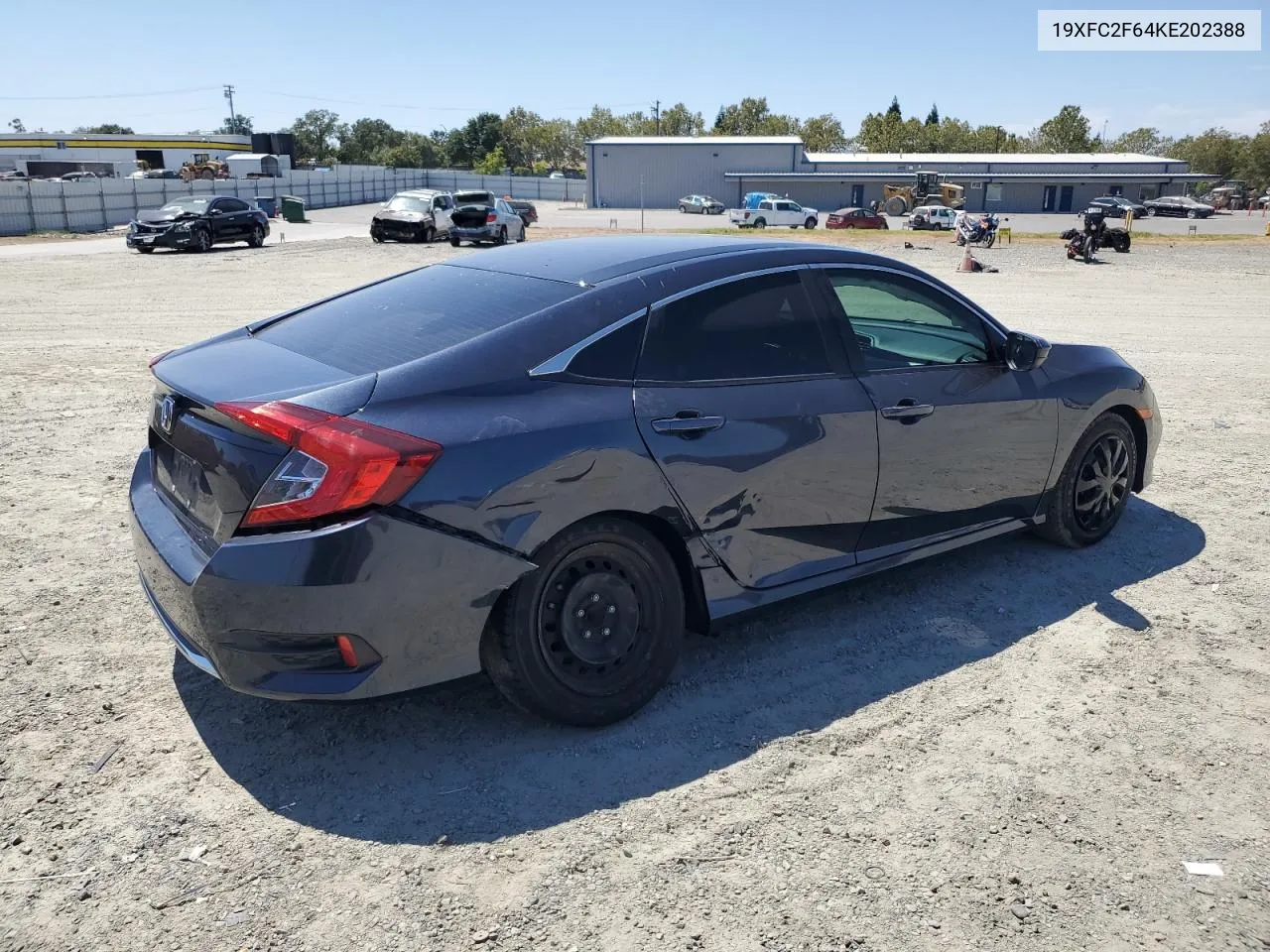 2019 Honda Civic Lx VIN: 19XFC2F64KE202388 Lot: 66537374