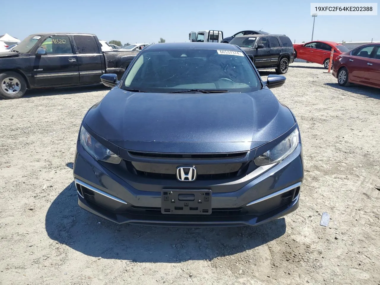 2019 Honda Civic Lx VIN: 19XFC2F64KE202388 Lot: 66537374