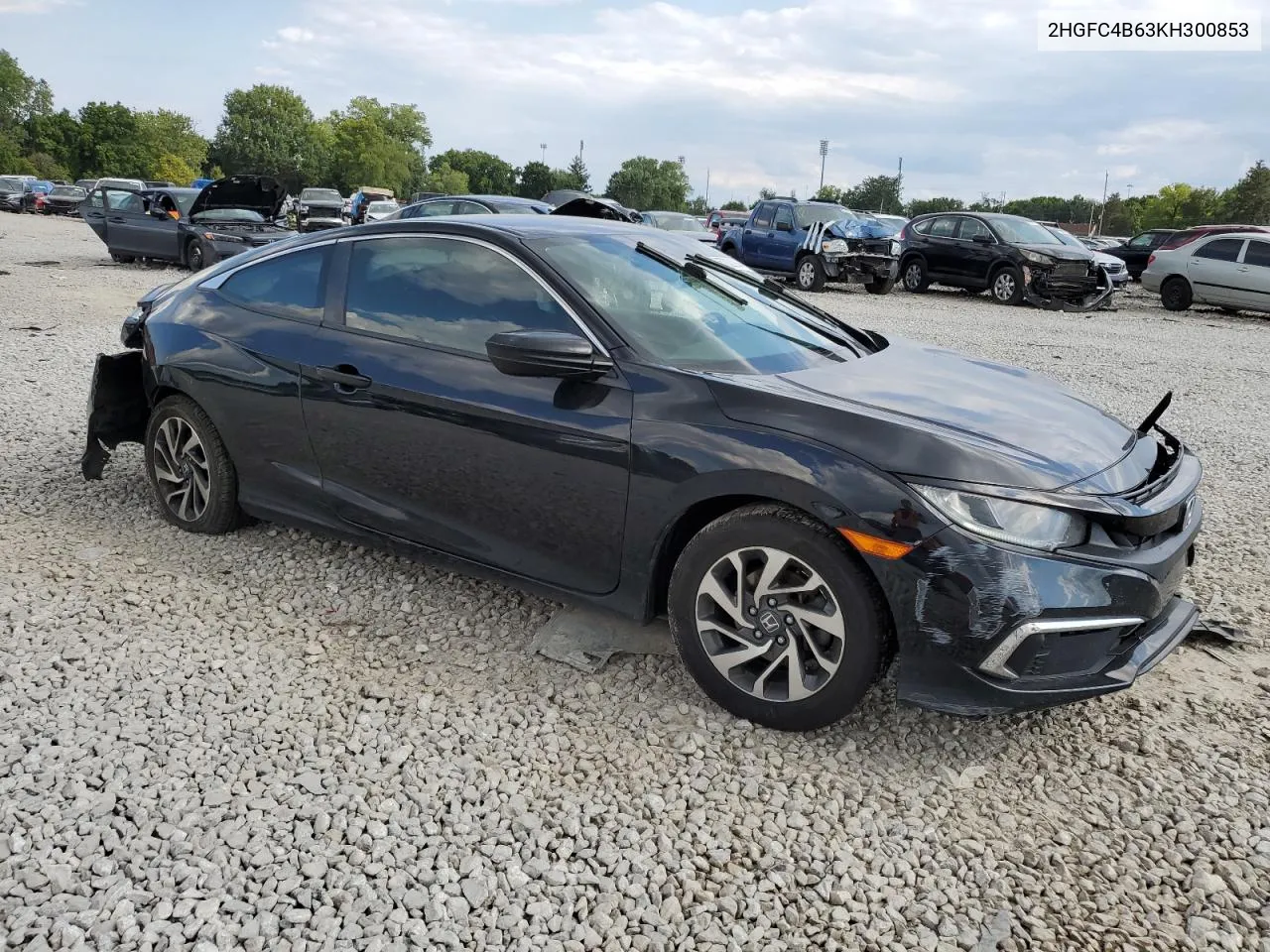 2019 Honda Civic Lx VIN: 2HGFC4B63KH300853 Lot: 67022244