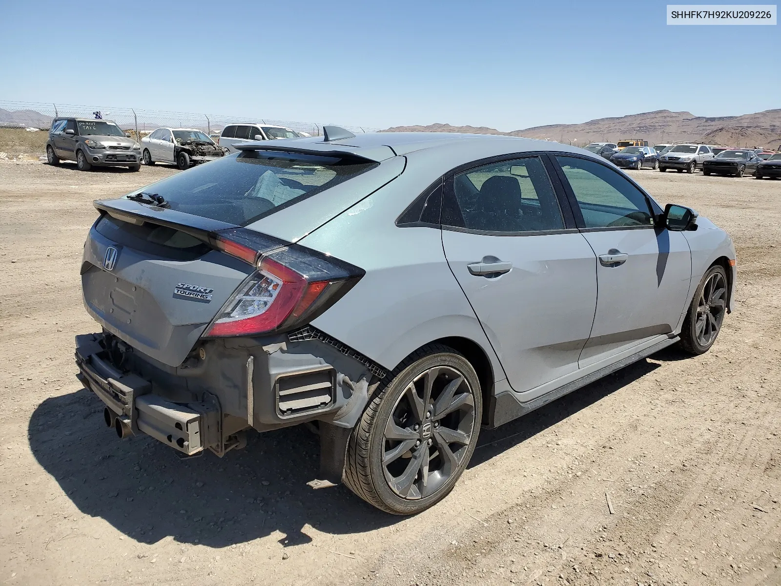 2019 Honda Civic Sport Touring VIN: SHHFK7H92KU209226 Lot: 67823794