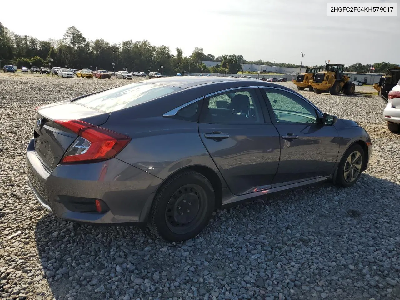 2HGFC2F64KH579017 2019 Honda Civic Lx