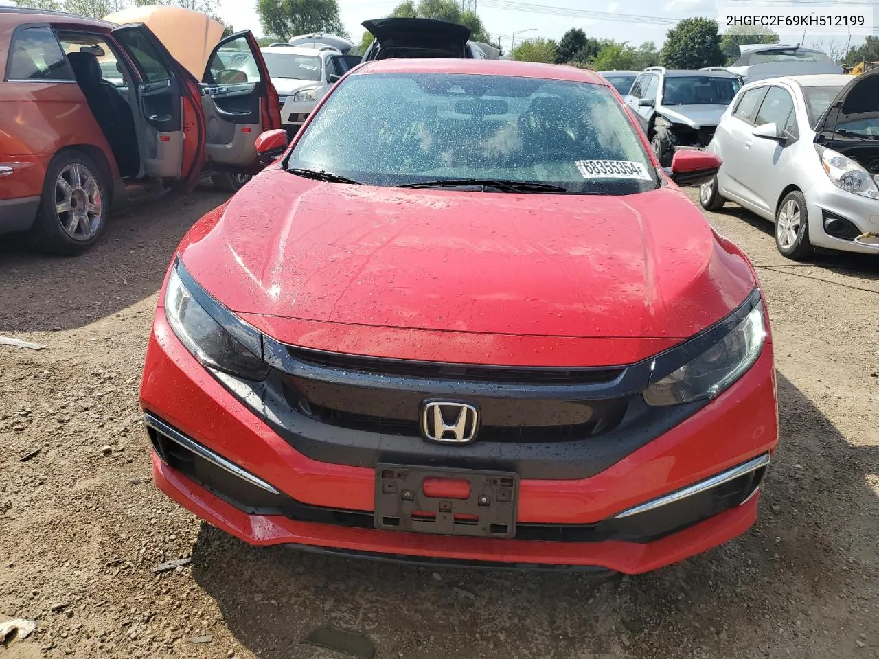 2HGFC2F69KH512199 2019 Honda Civic Lx