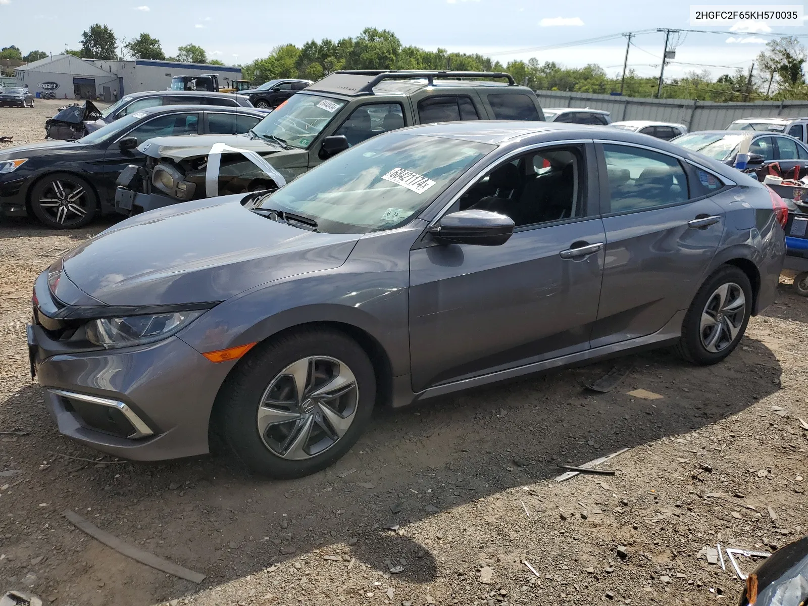 2HGFC2F65KH570035 2019 Honda Civic Lx