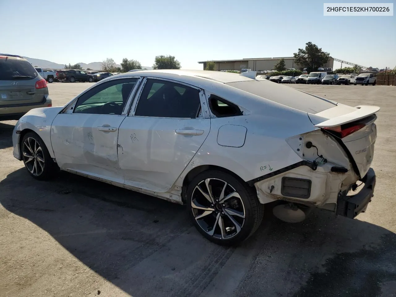 2019 Honda Civic Si VIN: 2HGFC1E52KH700226 Lot: 68469364