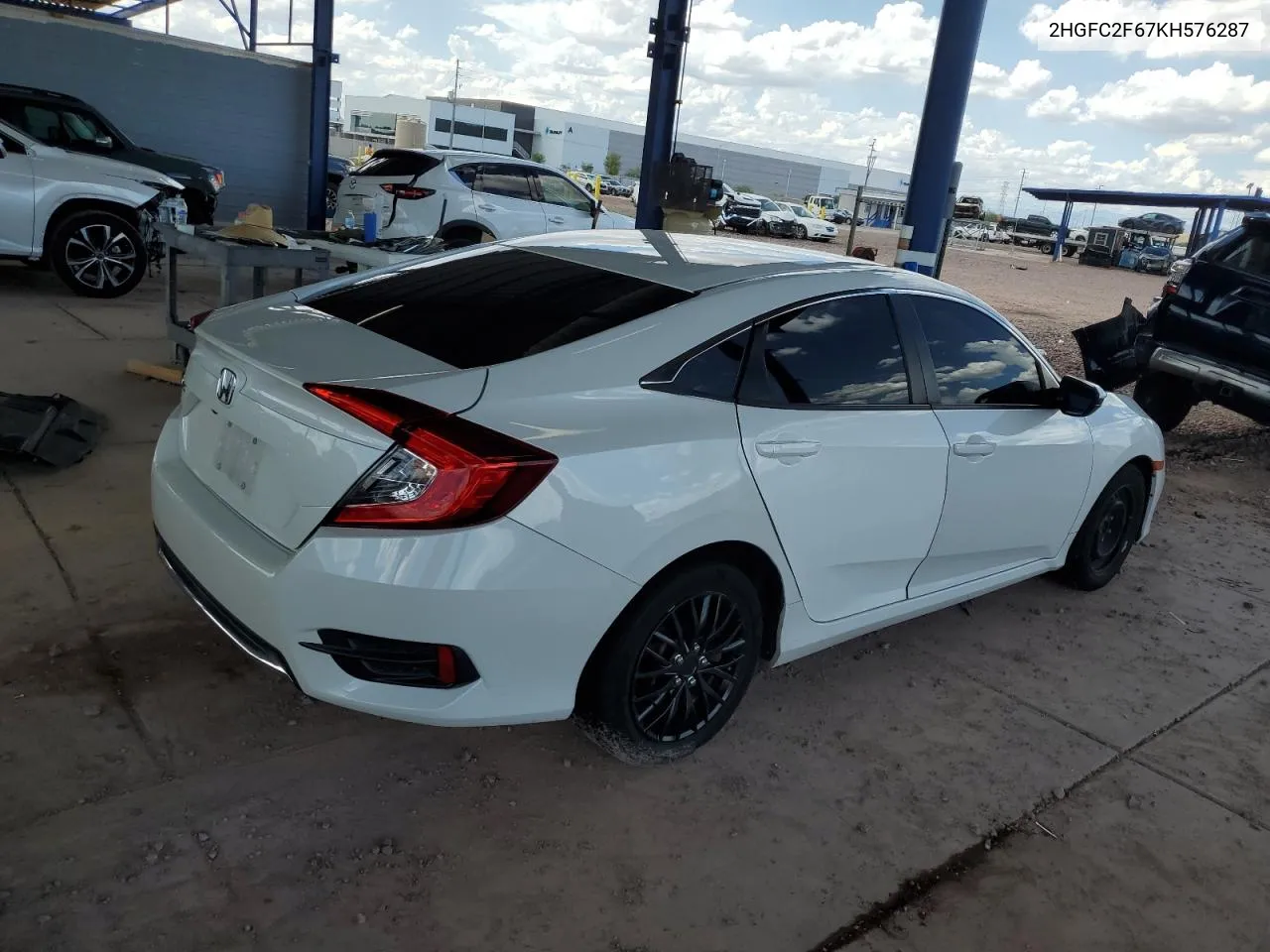 2019 Honda Civic Lx VIN: 2HGFC2F67KH576287 Lot: 68737974