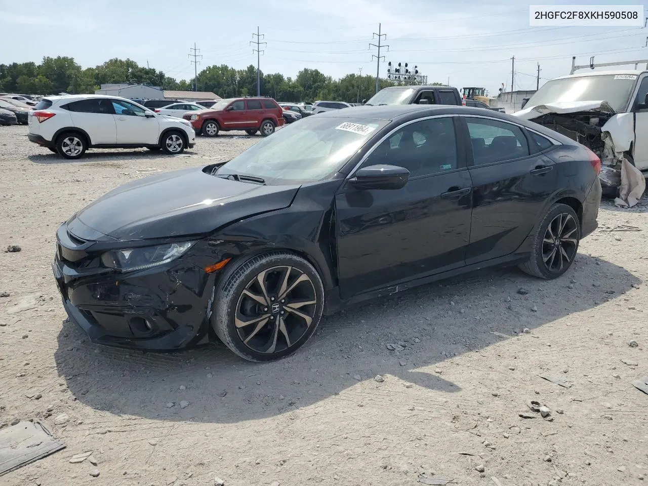 2HGFC2F8XKH590508 2019 Honda Civic Sport