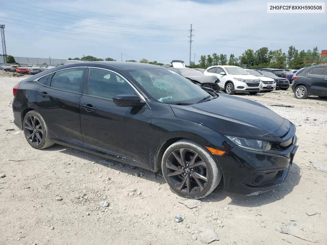 2HGFC2F8XKH590508 2019 Honda Civic Sport