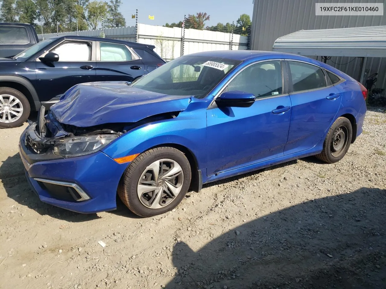 2019 Honda Civic Lx VIN: 19XFC2F61KE010460 Lot: 68985524