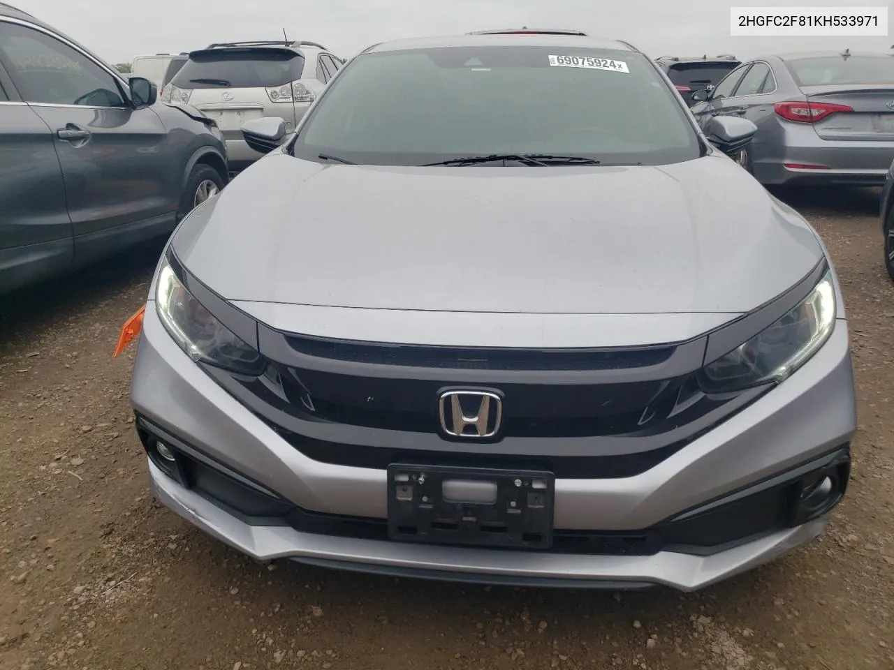 2HGFC2F81KH533971 2019 Honda Civic Sport