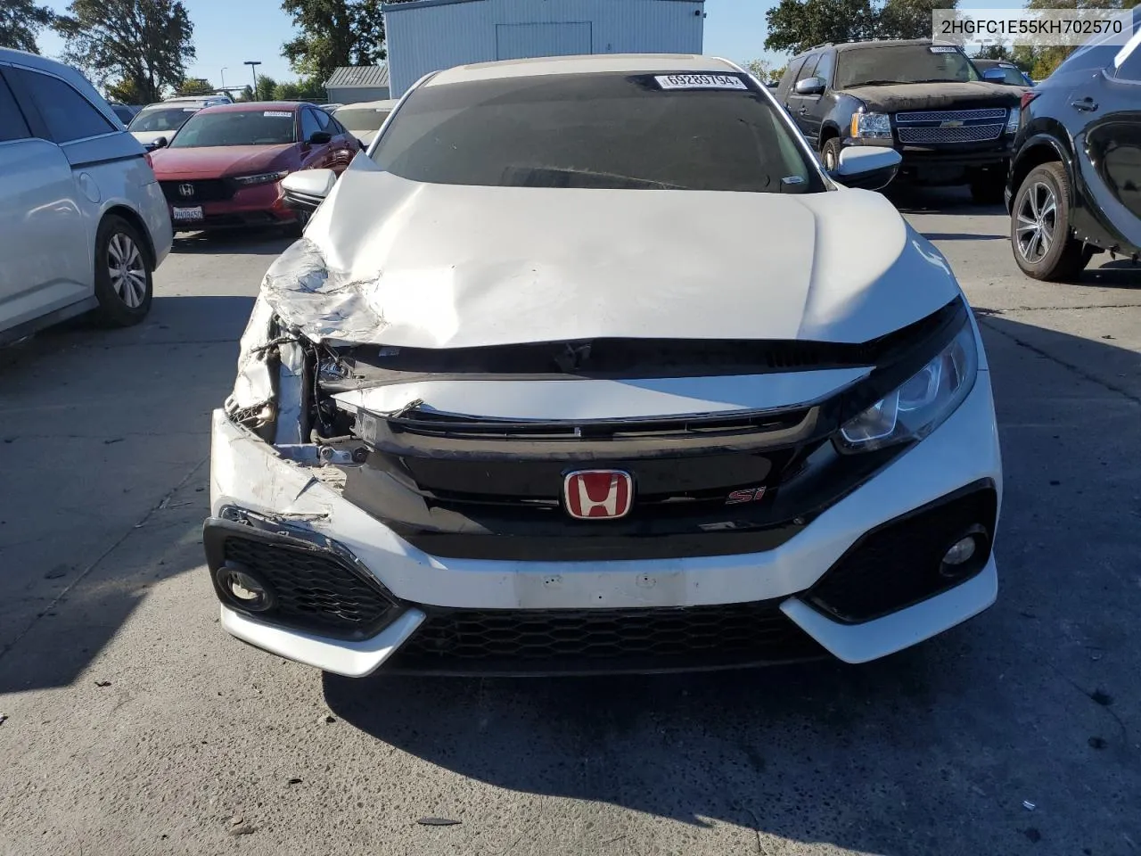 2019 Honda Civic Si VIN: 2HGFC1E55KH702570 Lot: 69289794