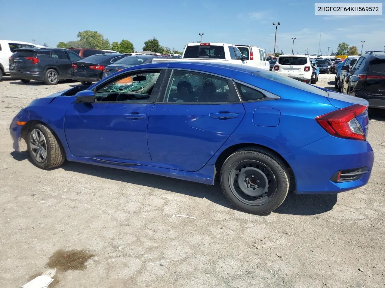 2019 Honda Civic Lx VIN: 2HGFC2F64KH569572 Lot: 69645374