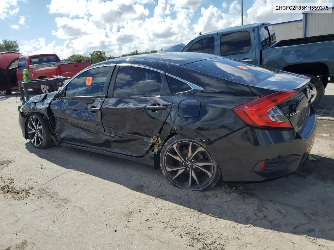 2HGFC2F85KH559375 2019 Honda Civic Sport