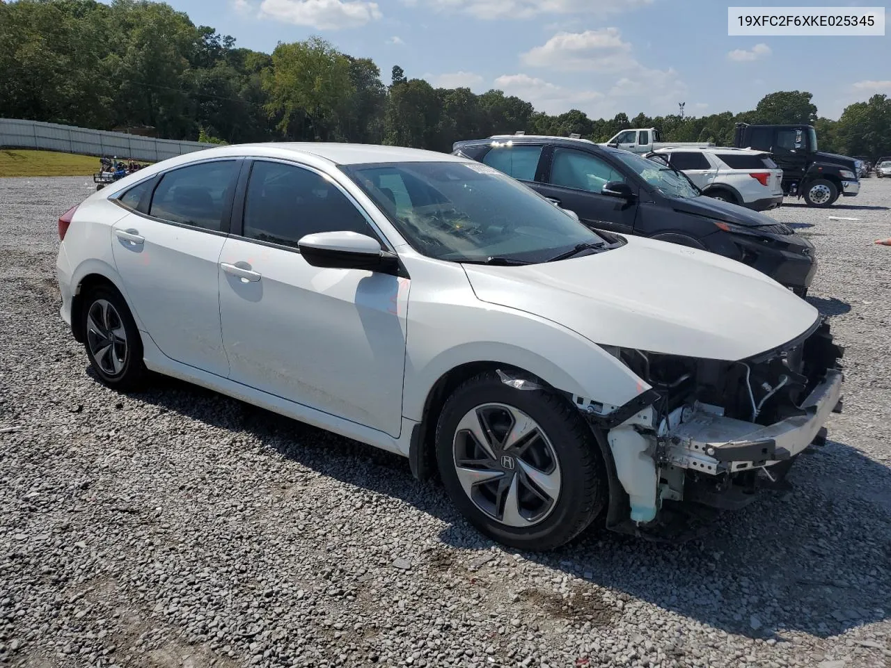 2019 Honda Civic Lx VIN: 19XFC2F6XKE025345 Lot: 69918704