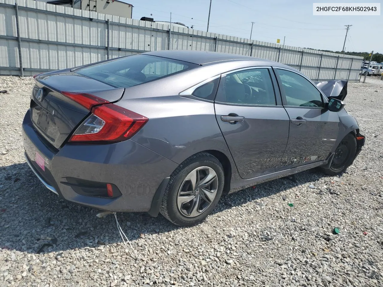 2019 Honda Civic Lx VIN: 2HGFC2F68KH502943 Lot: 69949784