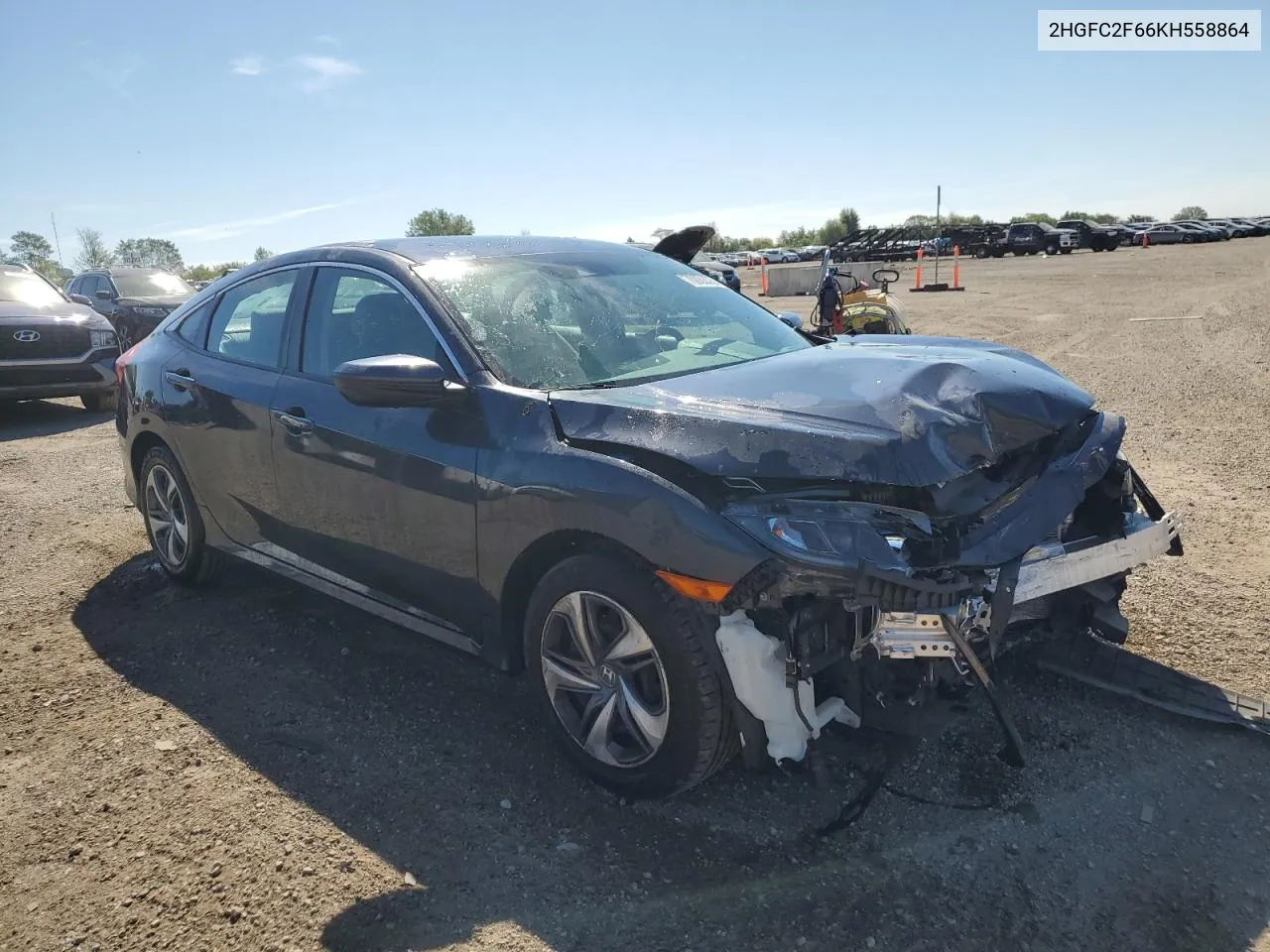 2019 Honda Civic Lx VIN: 2HGFC2F66KH558864 Lot: 70002224