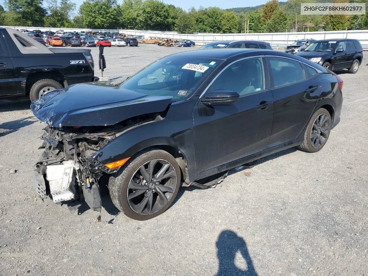 2019 Honda Civic Sport VIN: 2HGFC2F88KH602977 Lot: 70034734