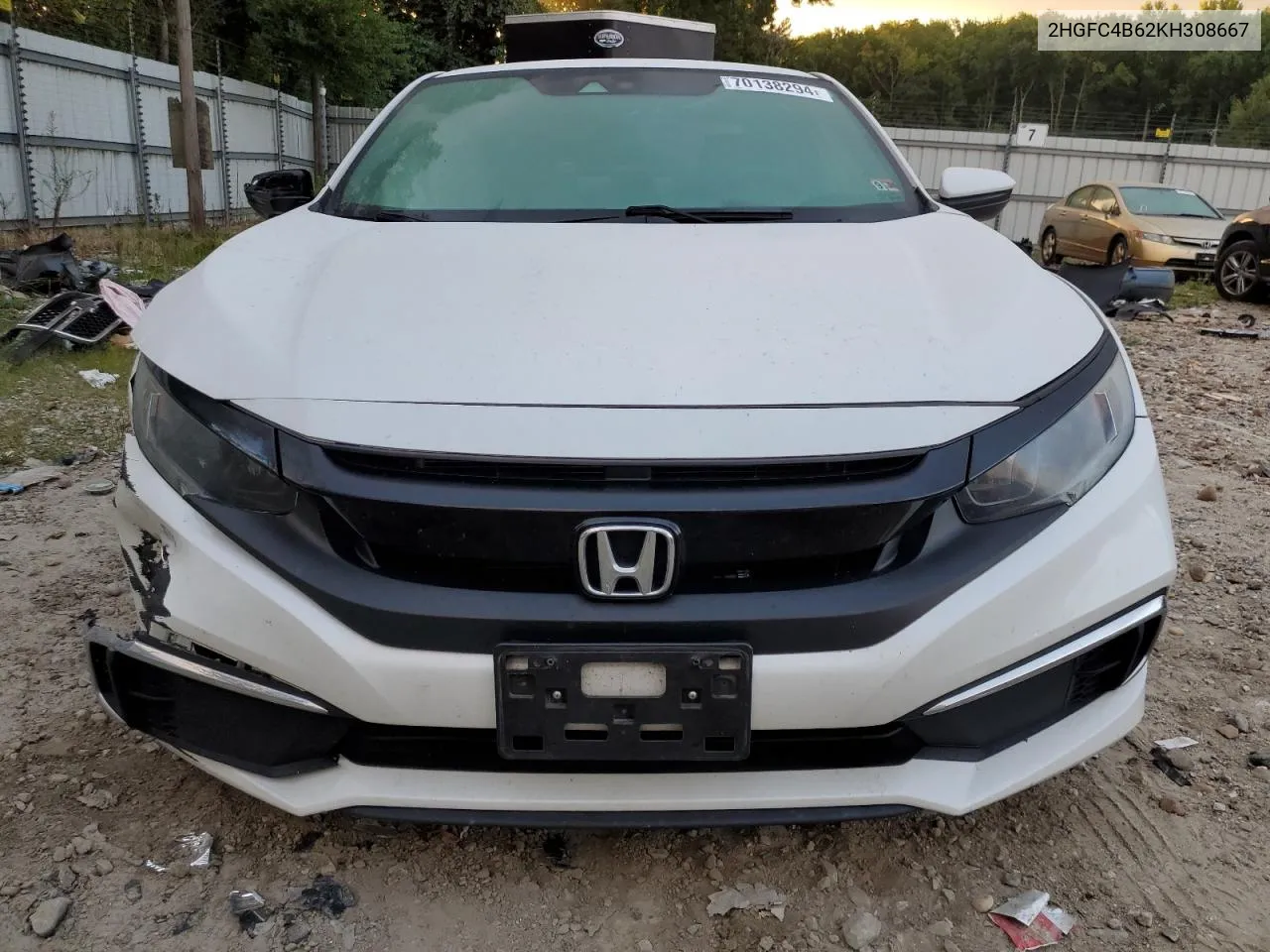 2HGFC4B62KH308667 2019 Honda Civic Lx