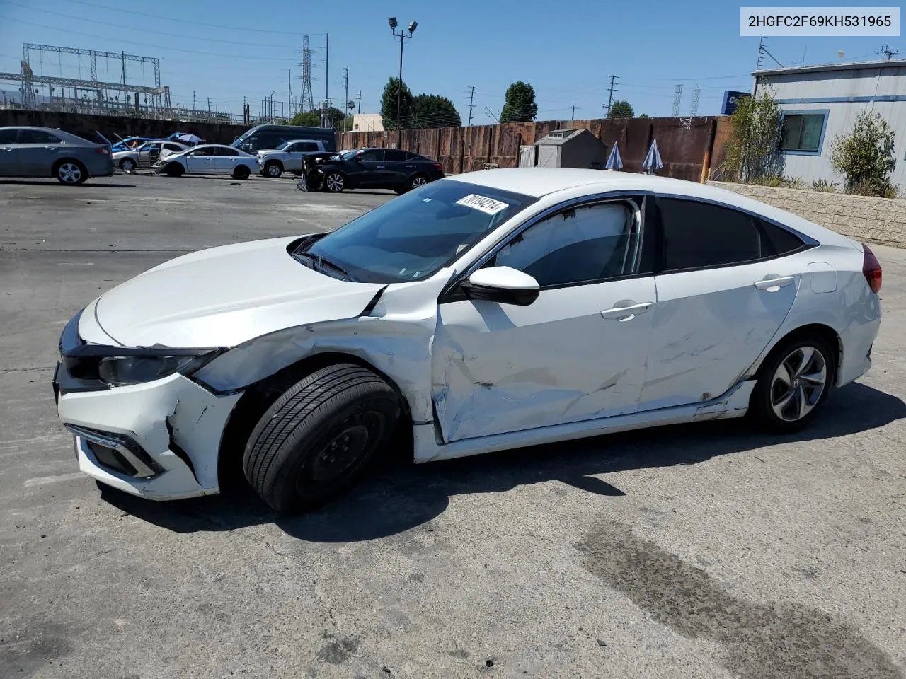 2HGFC2F69KH531965 2019 Honda Civic Lx