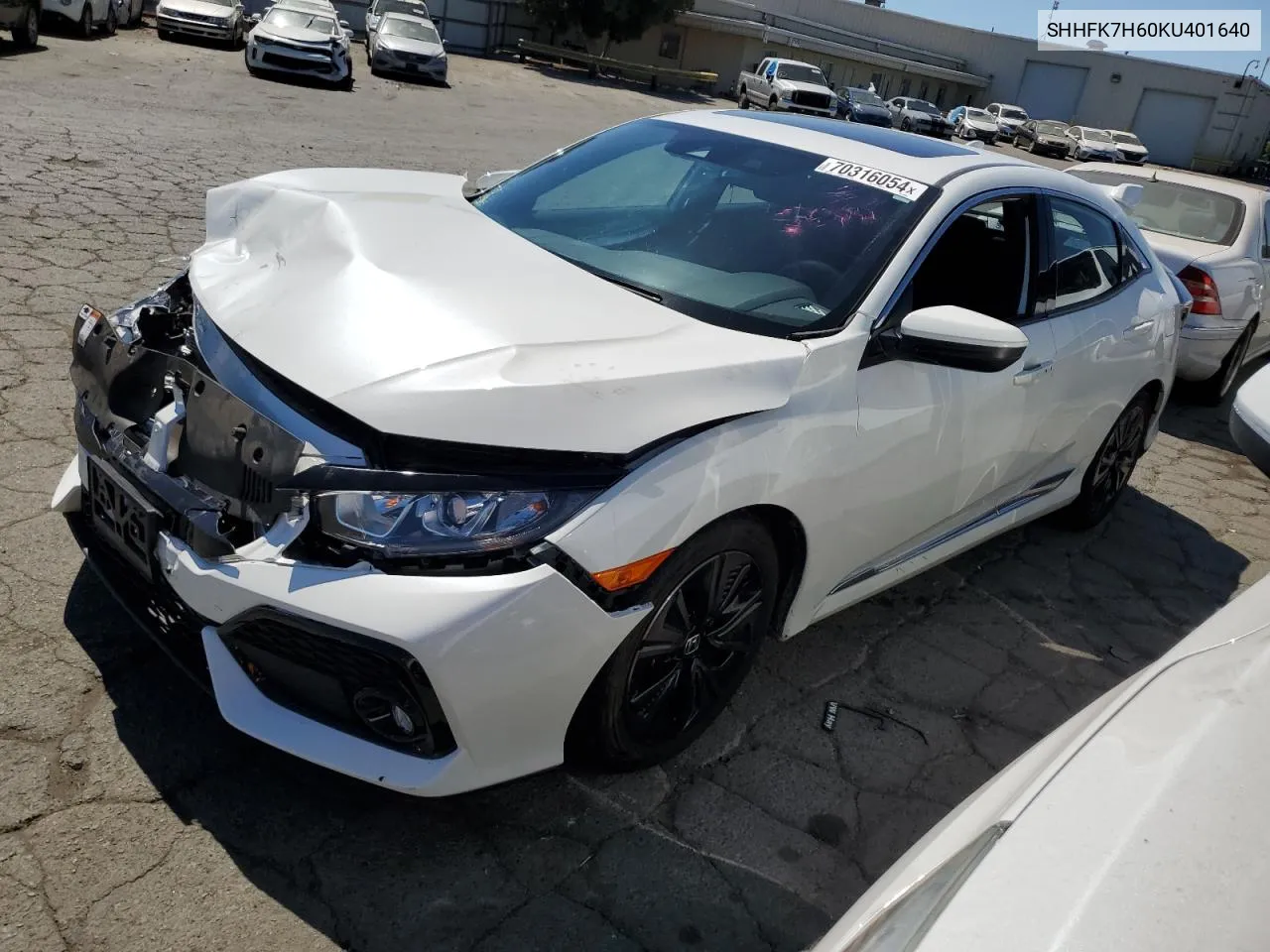 SHHFK7H60KU401640 2019 Honda Civic Ex