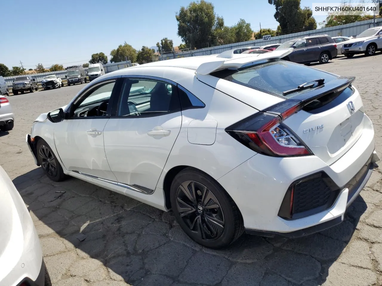 2019 Honda Civic Ex VIN: SHHFK7H60KU401640 Lot: 70316054