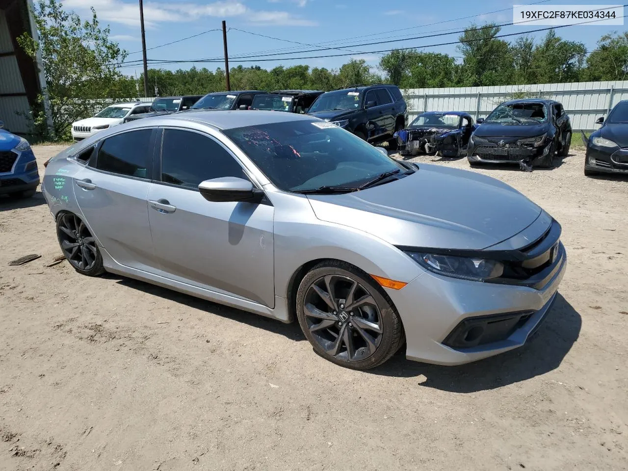 2019 Honda Civic Sport VIN: 19XFC2F87KE034344 Lot: 70323734