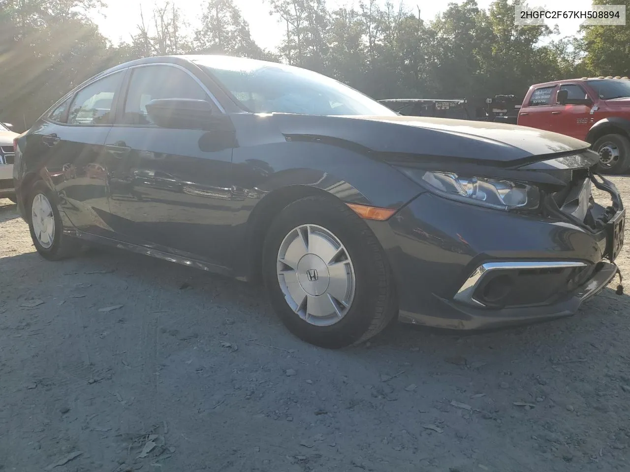 2HGFC2F67KH508894 2019 Honda Civic Lx